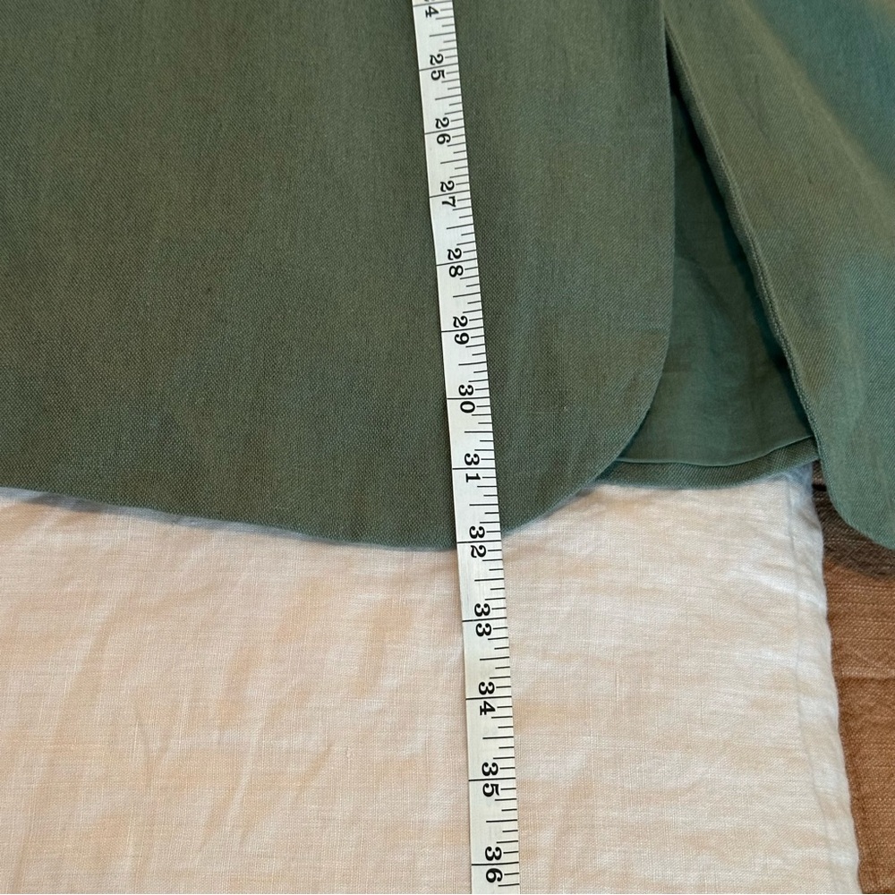 Able Heather Linen Sage Green Single-Button Tailored Blazer - Picture 11 of 15